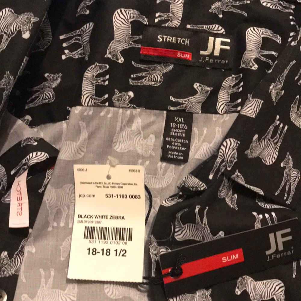 Men’s zebra button up
